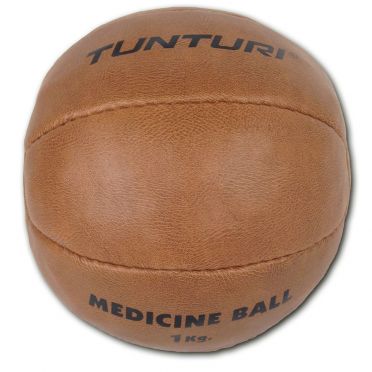 Tunturi Medicine ball Kunstleer 1 kg bruin 