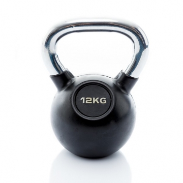 Muscle Power Kettlebell Rubber - Chrome 12 KG MP1301 