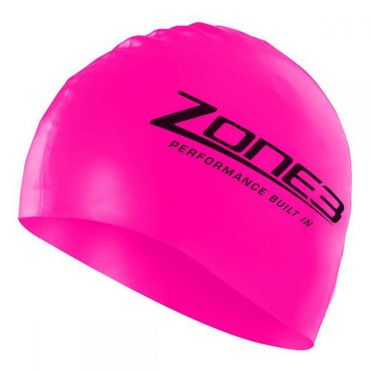 Zone3 Silicone swim cap roze 